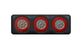 4 inch round triple LED combo lamp with stop, red Glow tail and indicator