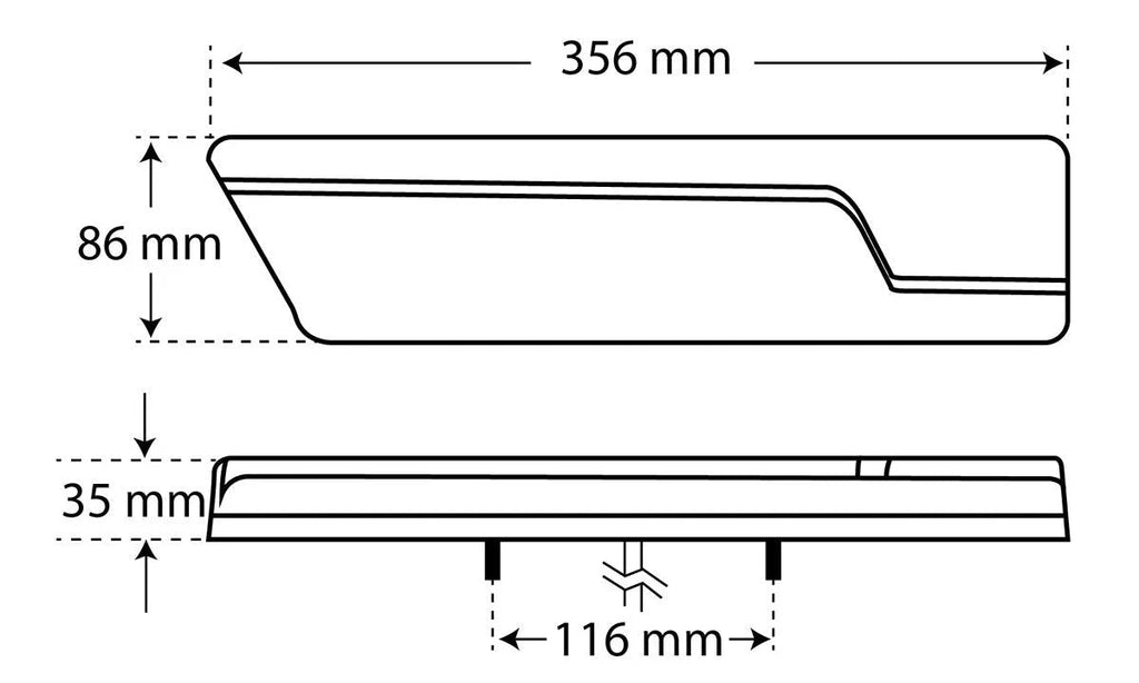 556 series LED combination lamp with left-hand Deutsch connector, stop/tail/indicator/reverse