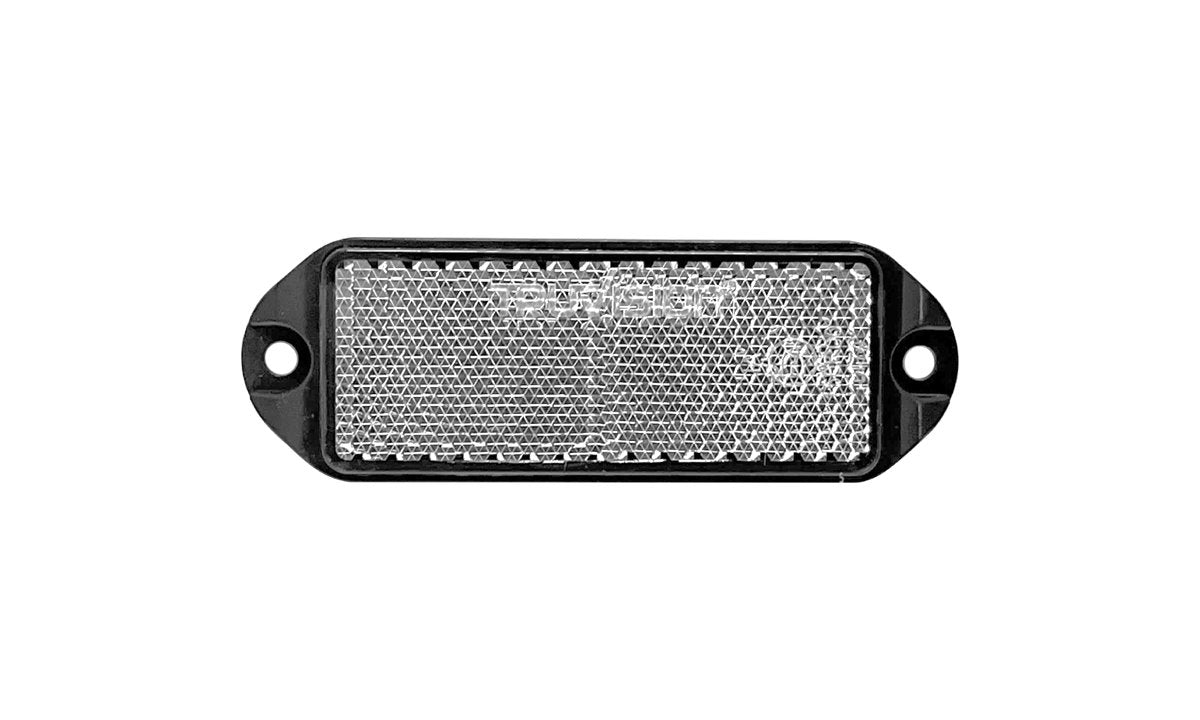 White reflex reflector, 90x31mm screw mount, 100 pack