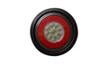 4 inch round LED tail lamp with red Glow tail and reverse function, rubber grommet mount