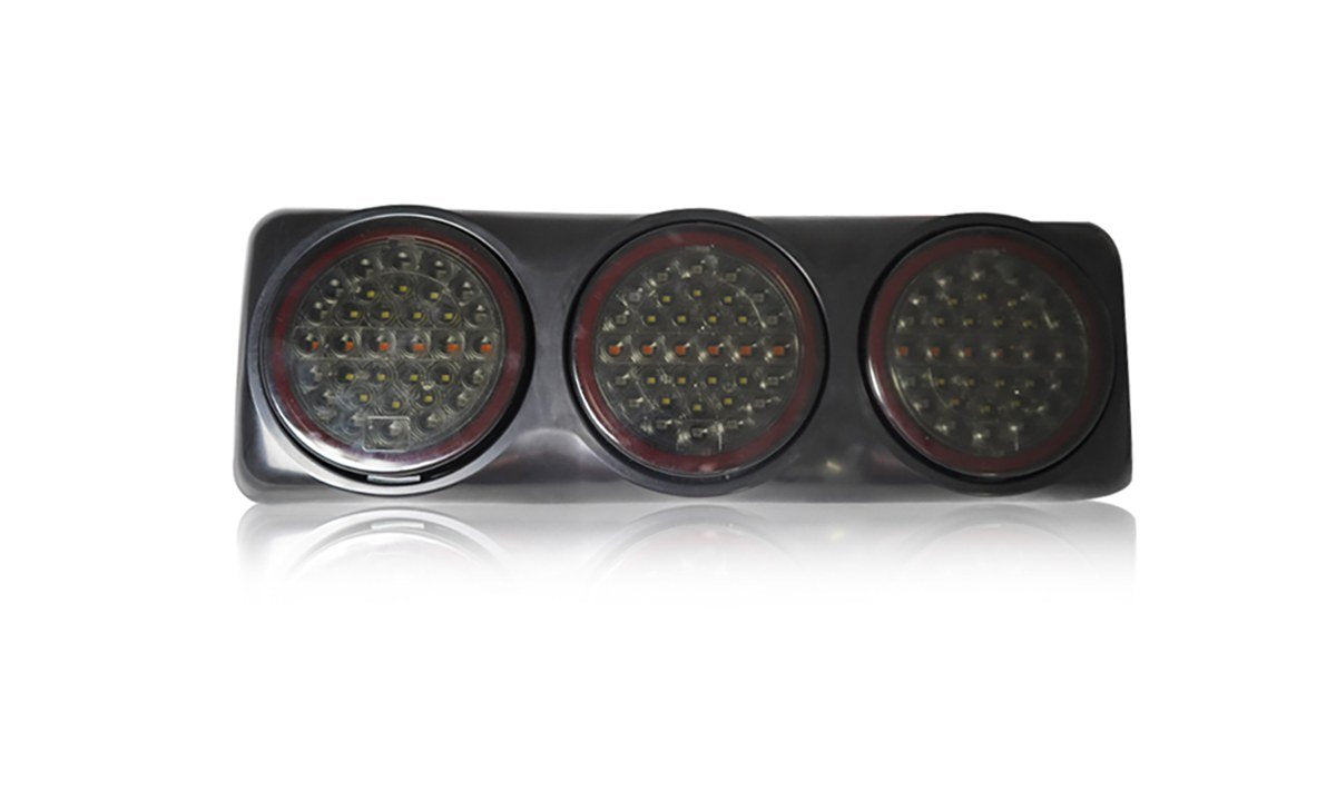 5 inch round triple LED combination lamp set with Glow tail, indicator and reverse