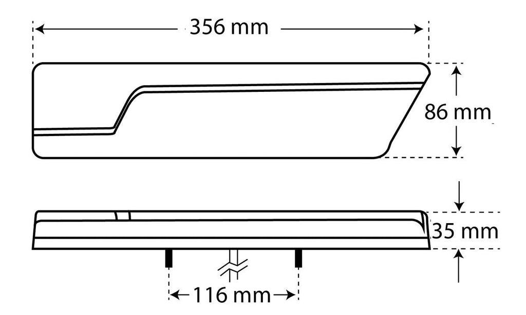 556 series LED combination lamp with right-hand Deutsch connector, stop/tail/indicator/reverse