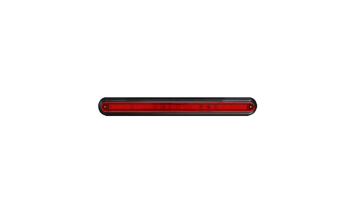 Slimline LED stop/tail lamp with black surface-mount bracket, 12V/24V