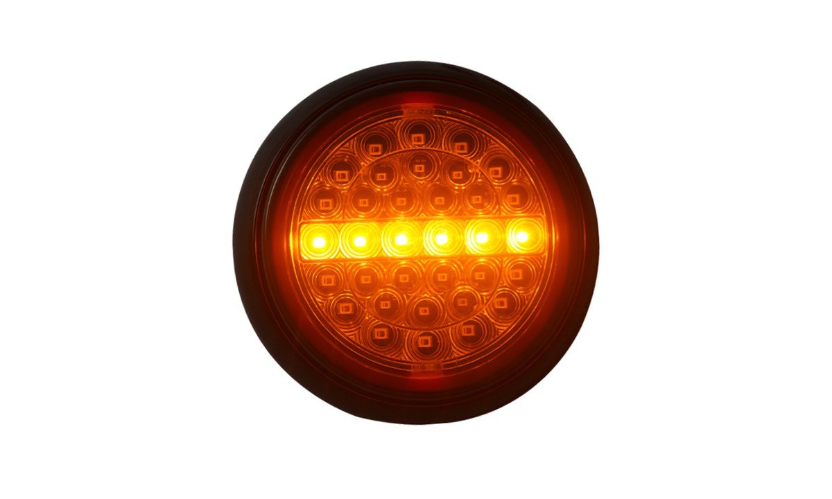 Tru Vision 5 Inch Round Stop/Tail Glow, Indicator Black Base
