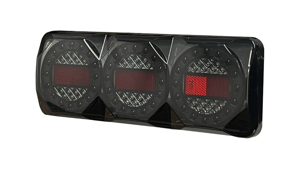370 series LED combination lamp with smoke lens and bolt mount, stop/tail/indicator/reverse