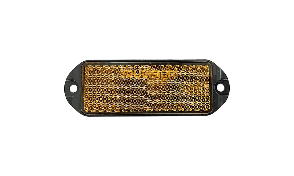 Amber reflex reflector, 90x31mm screw mount, 100 pack