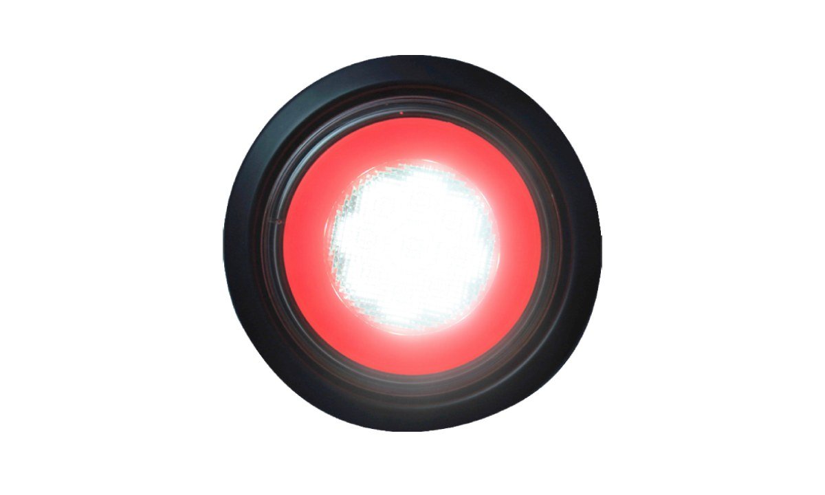 Tru Vision 4 Inch Round Tail Glow (Red), Reverse, Rubber Grommet