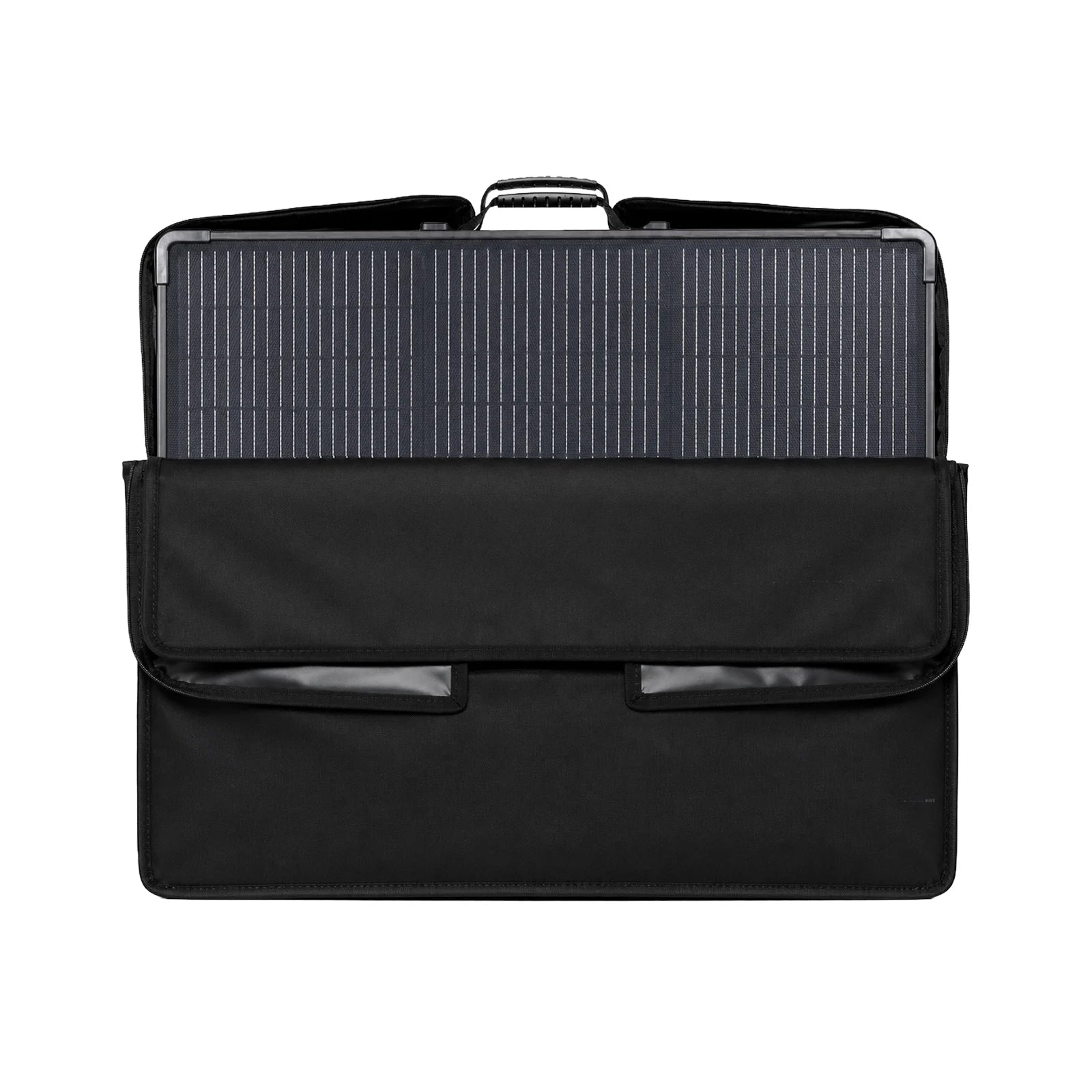 Exotronic 300W Fusion folding solar panel unfolded showing four connected panel sections