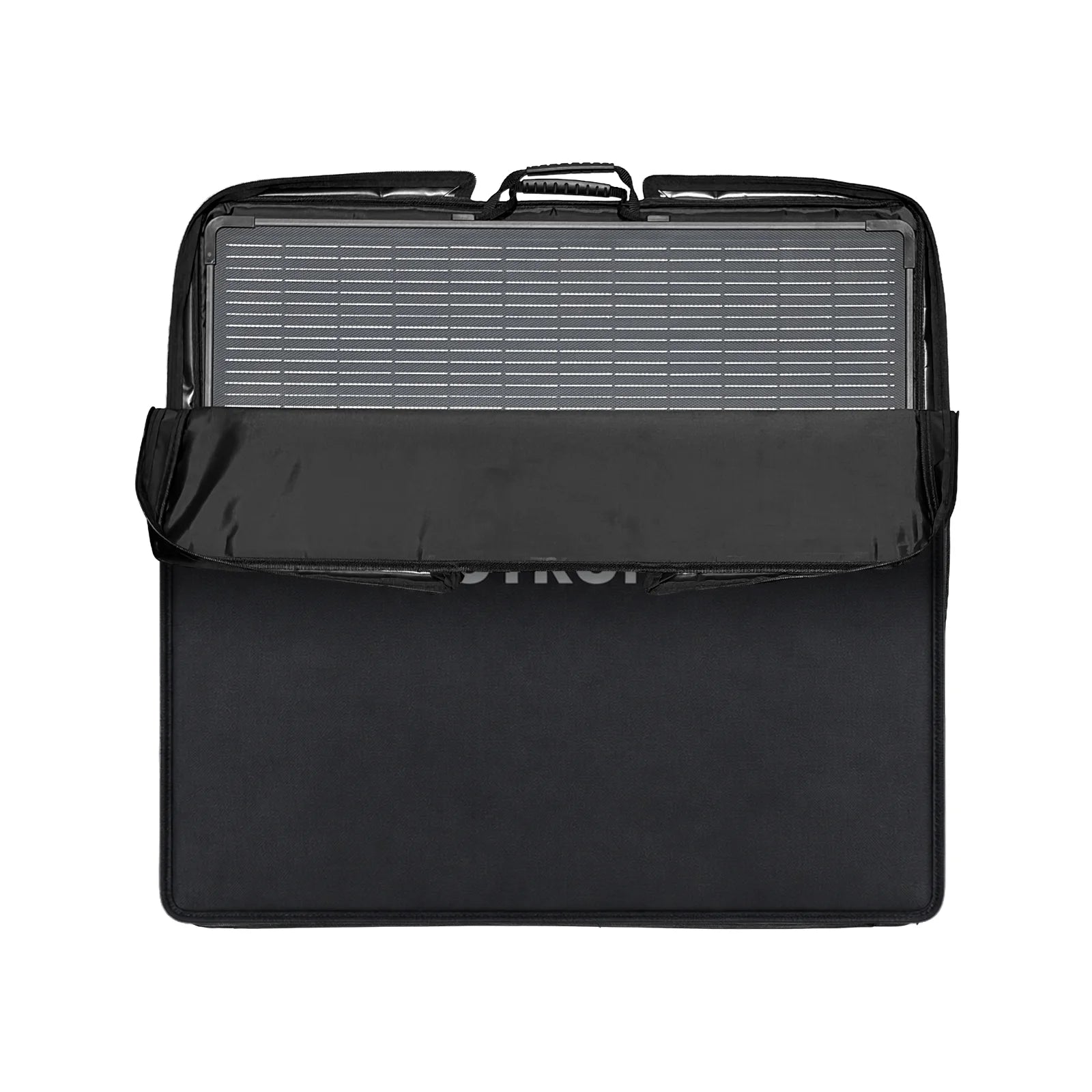 Exotronic 200W Fusion folding solar panel unfolded showing full panel surface