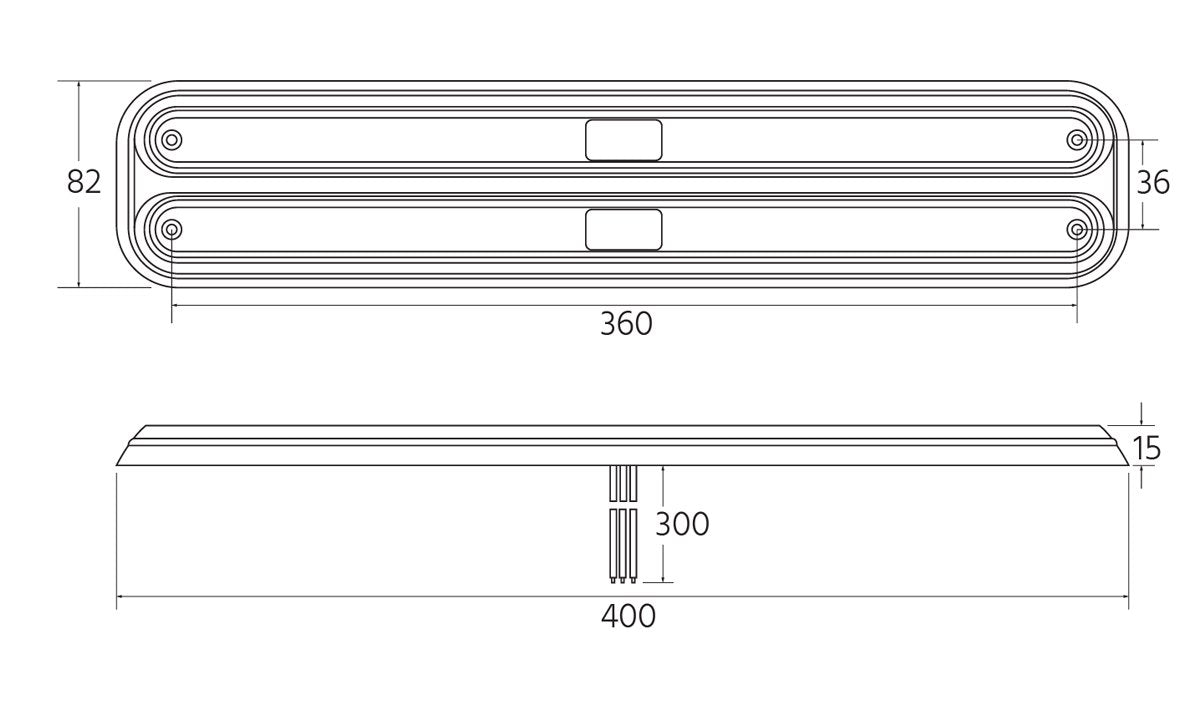 360 series slimline twin LED stop, tail and indicator lamp, 12V/24V