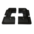 Exotronic black ABS plastic solar panel corner brackets, caravan RV and trailer parts and accessories
