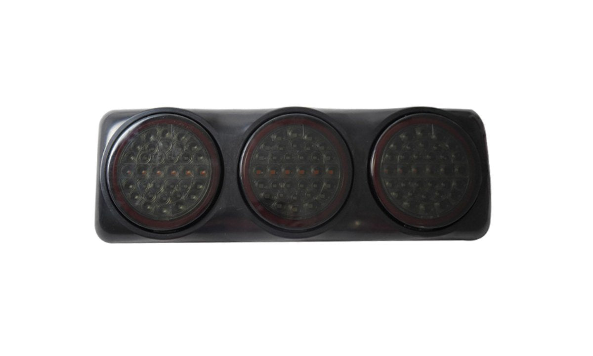 5 inch round triple LED combination lamp set with Glow tail and running indicator