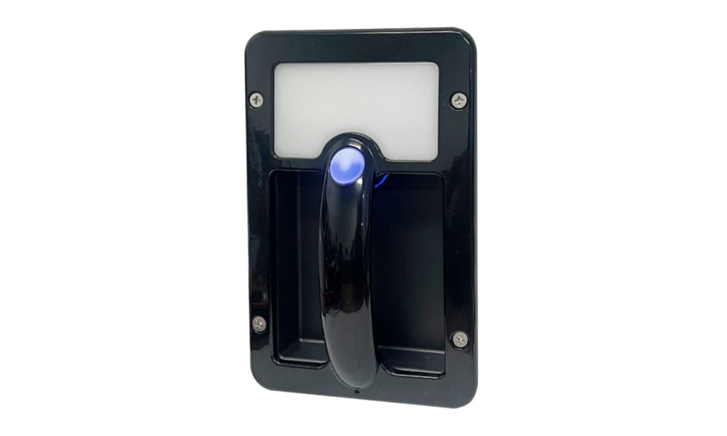 Grab handle lamp with amber LED accent light