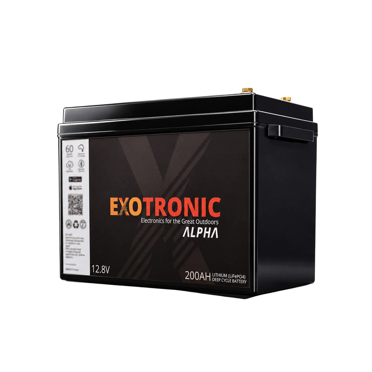 Exotronic 12V 200Ah Alpha lithium battery, caravan, RV, camper trailer, camper parts and accessories