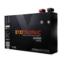 Exotronic 12V 200Ah Alpha Slimline lithium battery, caravan, RV, camper trailer, camper parts and accessories