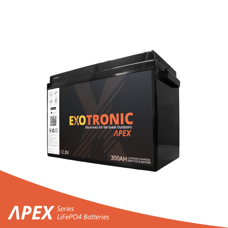Exotronic Apex 12V 300Ah lithium deep cycle battery, caravan RV and trailer parts and accessories
