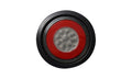 4 inch round LED tail lamp with red Glow tail and stop function, rubber grommet mount