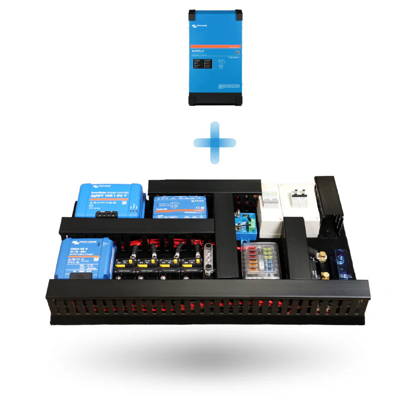 Exotronic Karijini Series pre-wired Victron power board, split layout, caravan RV and trailer parts and accessories