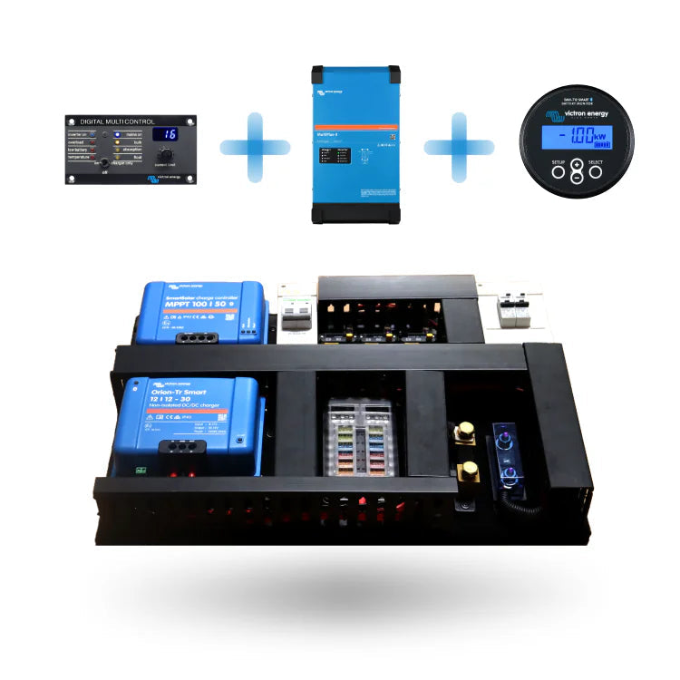 Exotronic Coorong Series pre-wired Victron power board, split layout, caravan RV and trailer parts and accessories
